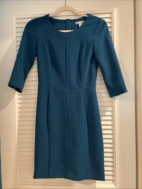 how to put on medals for dress blues H&M Blue/Pink Floral Ruffle Neck Long Sleeve Smocked Cuff Dress NWT- S –  The Saved Collection main image 0